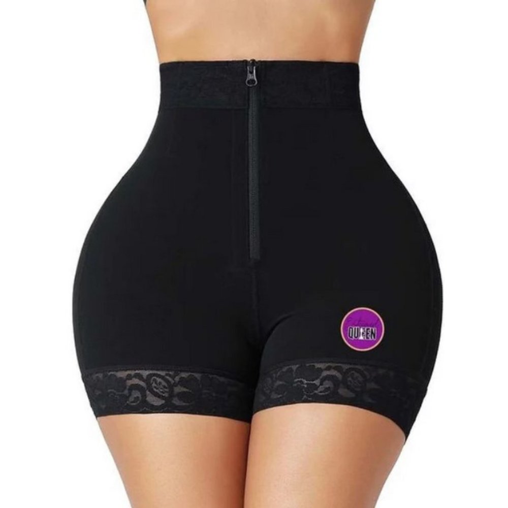 Esteemed Queen High Waist Slimming Butt Lifting Shorts Padded Sizes S-2XL Black